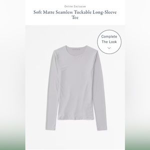 Abercrombie soft matte seamless tuckable long sleeve tee!